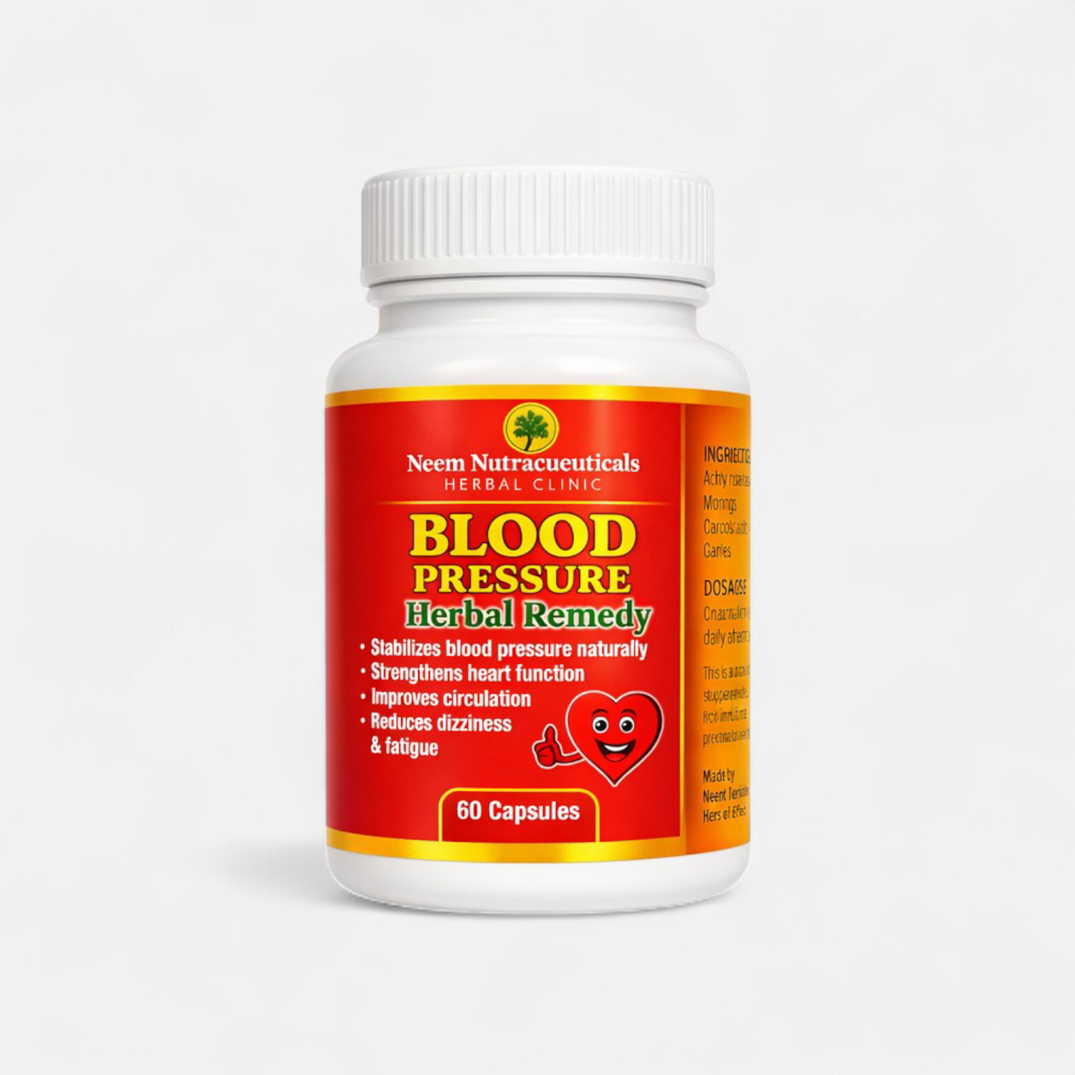 BP-GONE natural supplements for high blood pressure bottle standing upright on a white background.