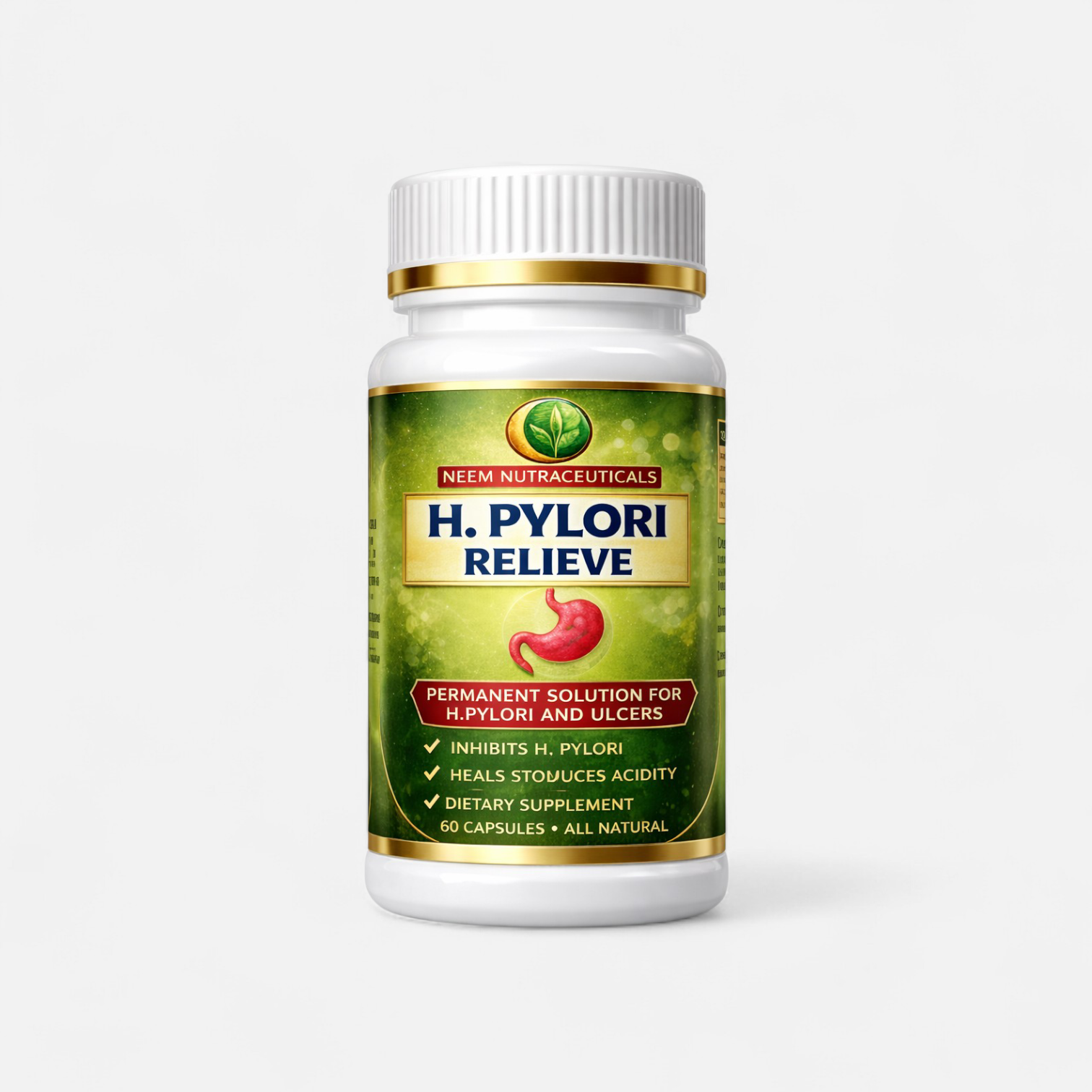 Premium natural H. pylori herbal capsules for gastritis and ulcer relief in Nairobi, Kenya